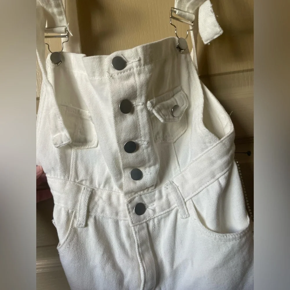 Blue B Rhinestone Overalls w/Fringe - Picture 3 of 8